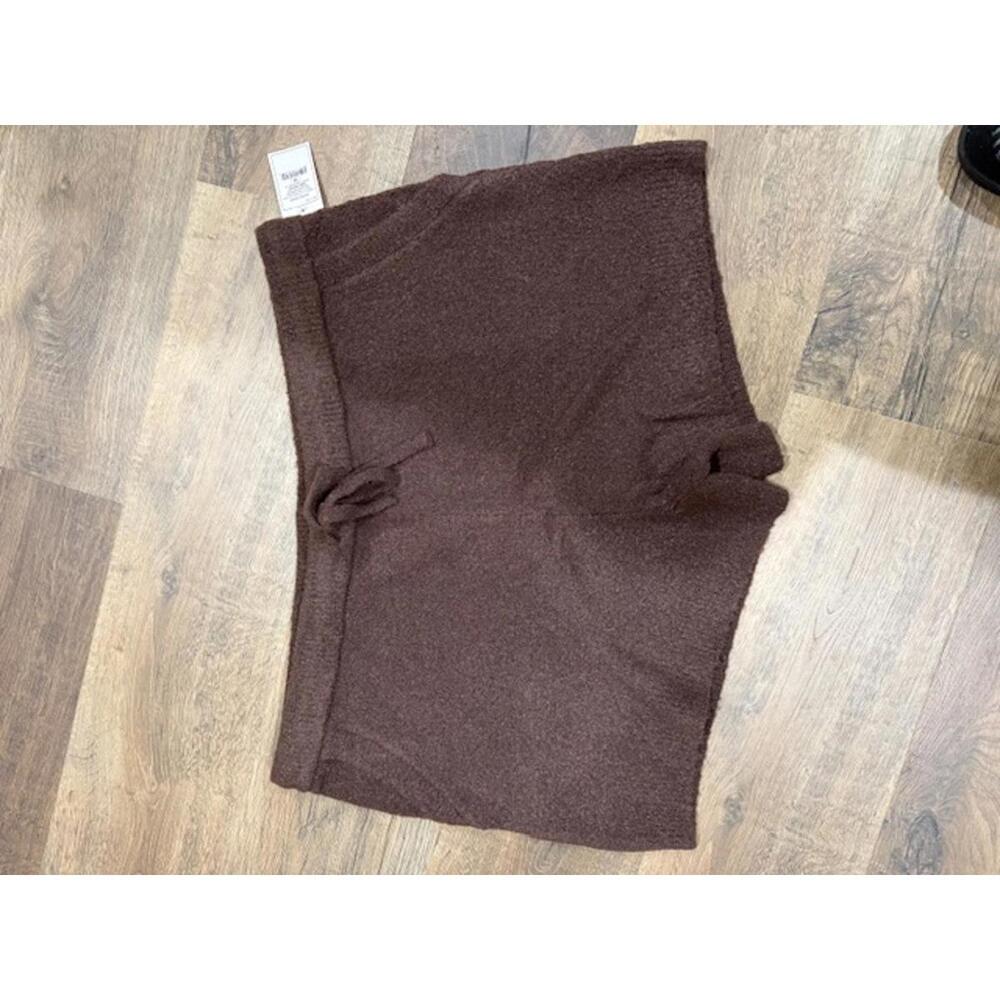 Auden Brown Cozy Knit Drawstring Shorts 2X